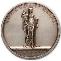 Изображение награды : настольная медаль "На празднование в Финляндии 300-летия Аугсбургского исповедания"