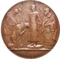 Изображение награды : настольная медаль "В память 300-летия царствования дома Романовых."