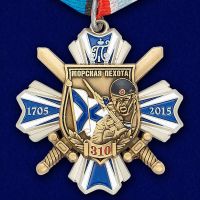 Изображение награды : знак "Морская пехота - 310 лет"