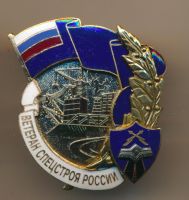 Изображение награды : знак "Ветеран Спецстря России"